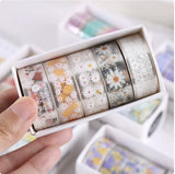 Transparent Floral Pet Sticker Tape for Journals and Crafts