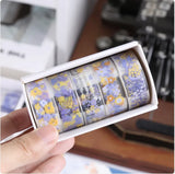 Transparent Floral Pet Sticker Tape for Journals and Crafts